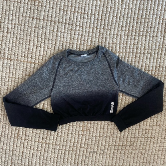 Gymshark Tops - Gymshark Adapt Ombré Seamless Cropped Long Sleeve